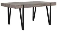 Tavolo da pranzo Piano in legno scuro Gambe a forcina in metallo Nero 180 x 90 cm Stile industriale rettangolare