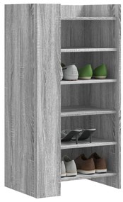 Scarpiera Grigio Sonoma 52x37,5x100 Cm İn Legno Multistrato /