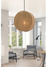 Lampadario a sospensione con cavo BIG DRUM 1xE27/60W/230V marrone