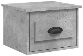 Comodini a parete 2 pz grigio cemento 41,5x36x28 cm