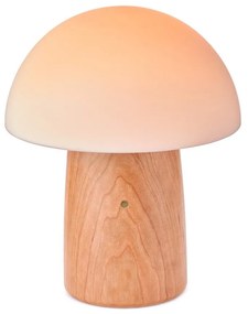 Lampada da tavolo dimmerabile in colore naturale con paralume in vetro (altezza 32 cm) Alice - Gingko