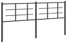 Testiera in metallo nero 180 cm