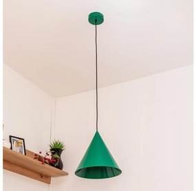 Lampada a sospensione ETNA II con cavo 1xE27/15W/230V Ø 25 cm verde