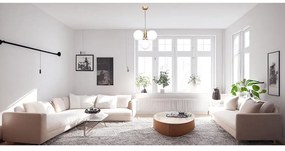 Lampada a sospensione con paralume in vetro oro e bianco ø 15 cm Hector - Squid Lighting