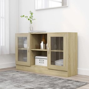 Armadietto Vetrina Rovere Sonoma 120x30,5x70 Cm Multistrato /