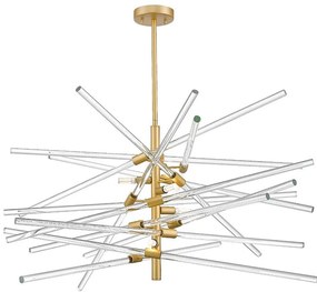 Zuma Line P0599-06A-V7AC - Lampadario a stelo REYKJAVIK 6xG9/42W/230V dorato