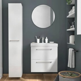 Mobile sottolavabo e lavabo Remix New per vasca centrale bianco lucido L 60 x H 57.7 x P 46 cm 2 cassetti