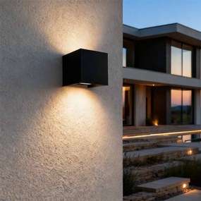 Applique LED Cubo 12W Bidirezionale Nera IP65 CCT OSRAM Chip LED Colore Nero