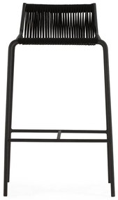 Sgabello da bar nero in metallo (altezza della seduta 65 cm) Emily – Marckeric