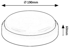 Rabalux 7407 - Lampada LED da soffitto esterna HORT LED/15W/230V IP54 nera