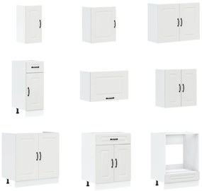 Armadio da cucina  ""kalmar"" con doppi lavelli in legno ingegnerizzato bianco