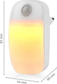 Nedis LNLW10WT - LED Luce di orientamento con sensore LED/0,55W/230V