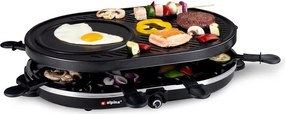 Switzerland 871125218240 Raclette 8 vaschette, Rivestimento antiaderente, Spia luminosa Nero - Alpina