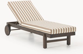 Lettino da giardino in legno di acacia Bo