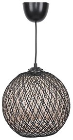 Lampadario su corda JUTE 1xE27/60W/230V nero