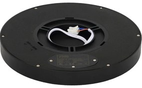 Fulgur 41811 - Plafoniera LED NOMY LED/18W/230V diametro 23 cm nero