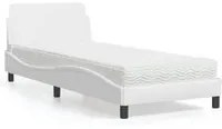 Letto con Materasso Bianco 90x190 cm in Similpelle 3208318