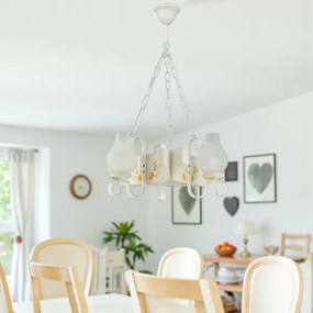 Brilagi - Lampadario a catena QUEEN 3xE14/40W/230V faggio/crema