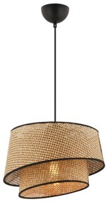 Lampadario a sospensione con cavo BARETTE 1xE27/60W/230V marrone/nero