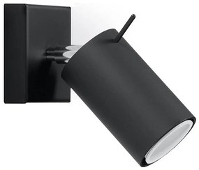 Sollux SL.0091 - Faretto da parete RING 1xGU10/10W/230V nero