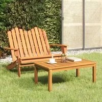 Set da Salotto Giardino Adirondack 2pz Legno Massello di Acacia 360041