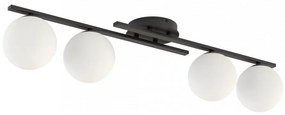 Lampada da soffitto in acciaio KAIRO 4 da interno 4xE14 Colore del corpo Nero e Bianco