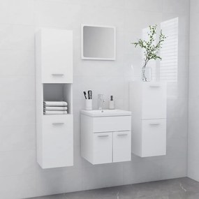 Set mobili da bagno bianco in truciolato