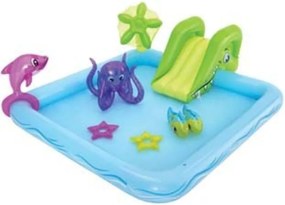 PISCINA CON GIOCHI GONFIABILE ACQUARIO FANTASTICO +2 ANNI cm.239x206x86h. (art.53052) BESTWAY