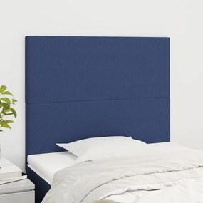 Testiera 2 Pz Blu 90x5x78/88 Cm İn Tessuto /