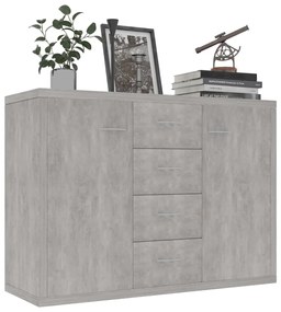 Credenza grigio cemento 88x30x65 cm in truciolato