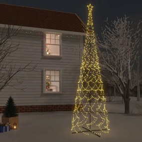 Albero di Natale a Cono con LED Bianco Caldo e Freddo, Albero di Natale a Cono Bianco Caldo 3000 LED 230x800 cm