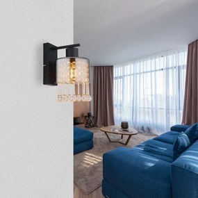 Globo 15884W - Applique HENDRY 1xE27/60W/230V nero