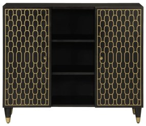 Credenza 90x33x75 cm in legno massello di mango