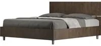 Letto matrimoniale con rete 160x190 testata dritta noce Demas