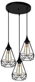 Lampadario a sospensione con filo GRAF 3xE27/60W/230V