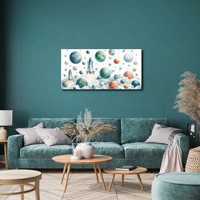 Quadro su tela – Lancio di razzi nello spazio