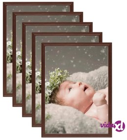 vidaXL Cornici Foto Collage 5 pz per Tavolo Rosso Scuro 13x18 cm