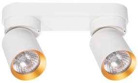Faretto ANDY 2xGU10/8W/230V bianco/oro