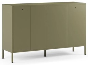 Cassettiera verde in metallo 140x90x40 cm Fayna – Marckeric
