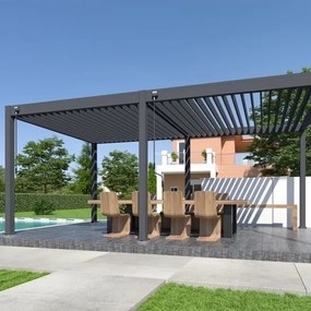 Pergola bioclimatica Ombréa autoportante 3x6M in alluminio