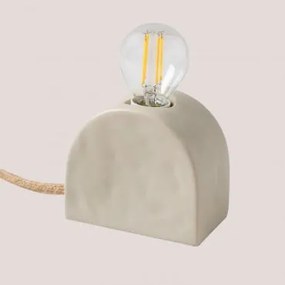 Lampada da tavolo in ceramica Fiana Beige Crema - Sklum