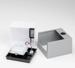 Brilagi TERNI LED/12W/230V lampada da parete esterna con sensore grigia IP44