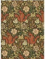 Morris & Co Carta da parati Compton - Brown/ Orange