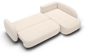 Divano letto angolare con contenitore a L OLBIA, angolo destro, beige