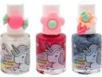 Box 3 Smalti Unicorno per Bambini a Base dAcqua 9 ml Profumazione Rosa