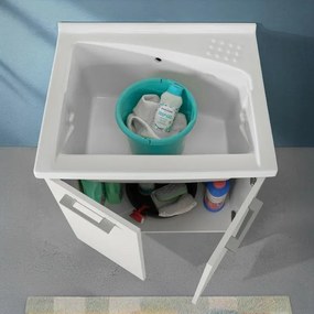 Lavatoio in ceramica 75x61 cm ad incasso per mobile modello Revine