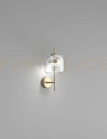 Jube applique a parete s cristallo trasparente oro satinato 2 l2214...