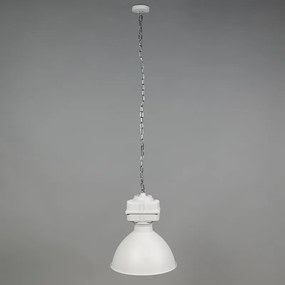 Lampada a sospensione industriale piccola bianco opaco - Sicko