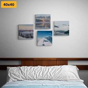 Set di quadri – Montagne innevate