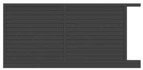 Cancello manuale scorrevole ALBA Maia120 Close in alluminio, reversibile, L 350 x H 160 cm, di colore grigio antracite